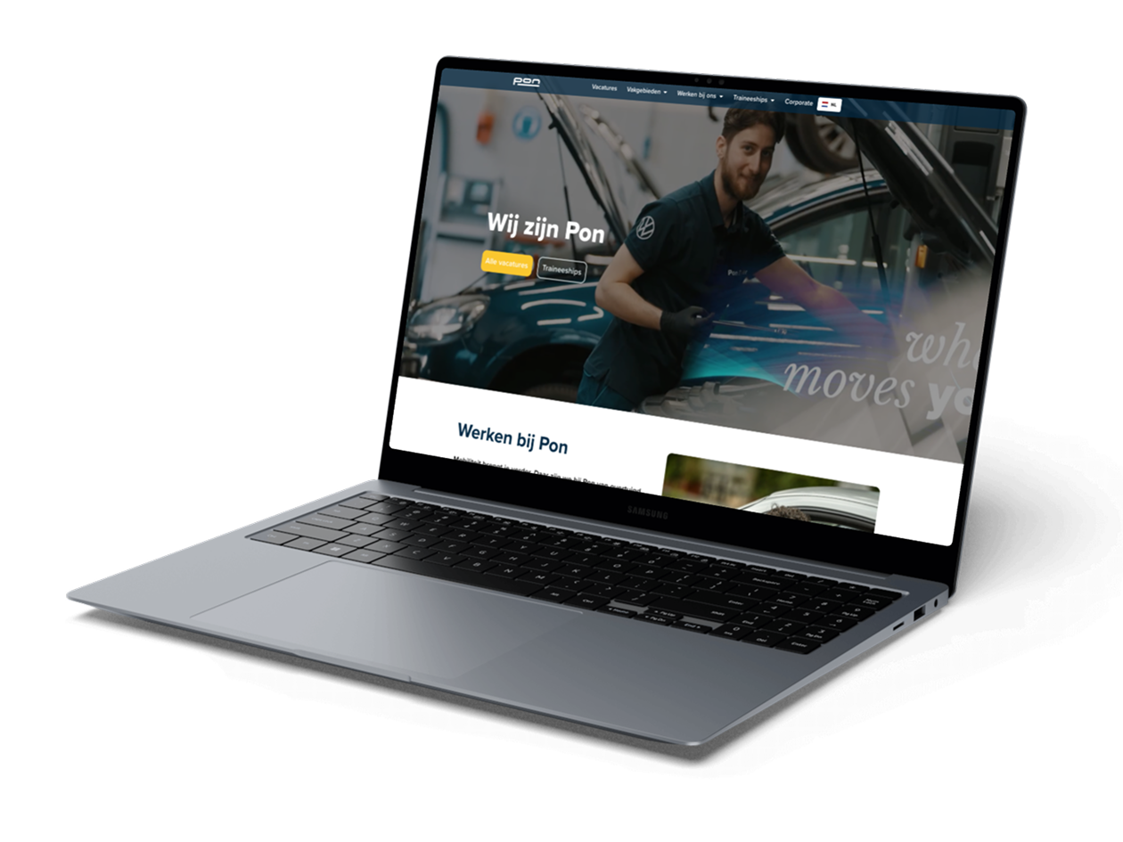 werkenbij website mockup pon