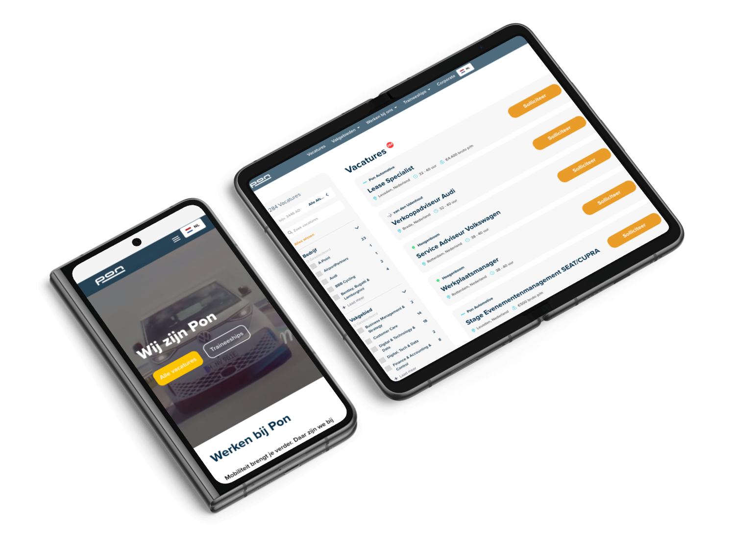 werkenbij website mockup pon