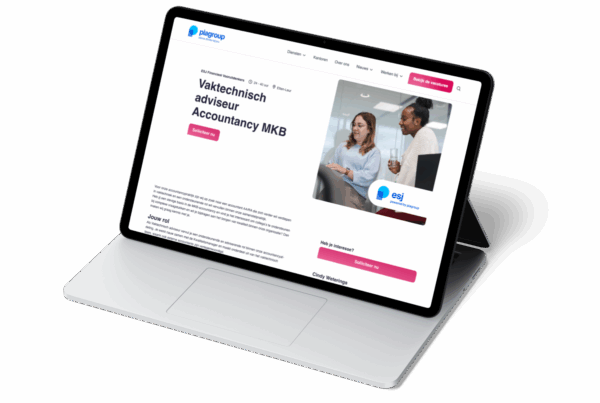 mockup pia group vacatures webpagina